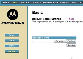 Restoring the backup file